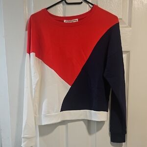 Hippie Rose Tri-Color Crew Neck Sweater